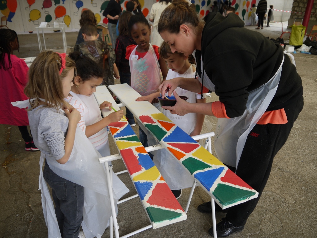 Ateliers Peinture sous le préau