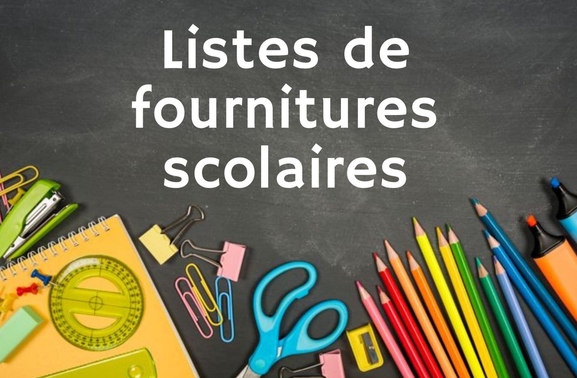 Fournitures scolaires 2023 2024